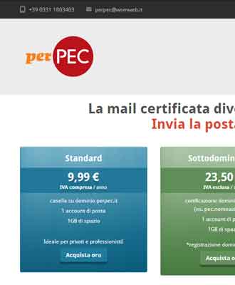 perPEC: il servizio di posta certificata WOM.